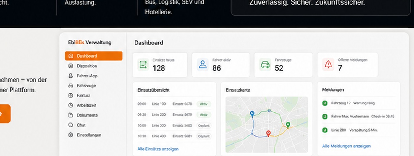 EbiBus Verwaltung Dashboard